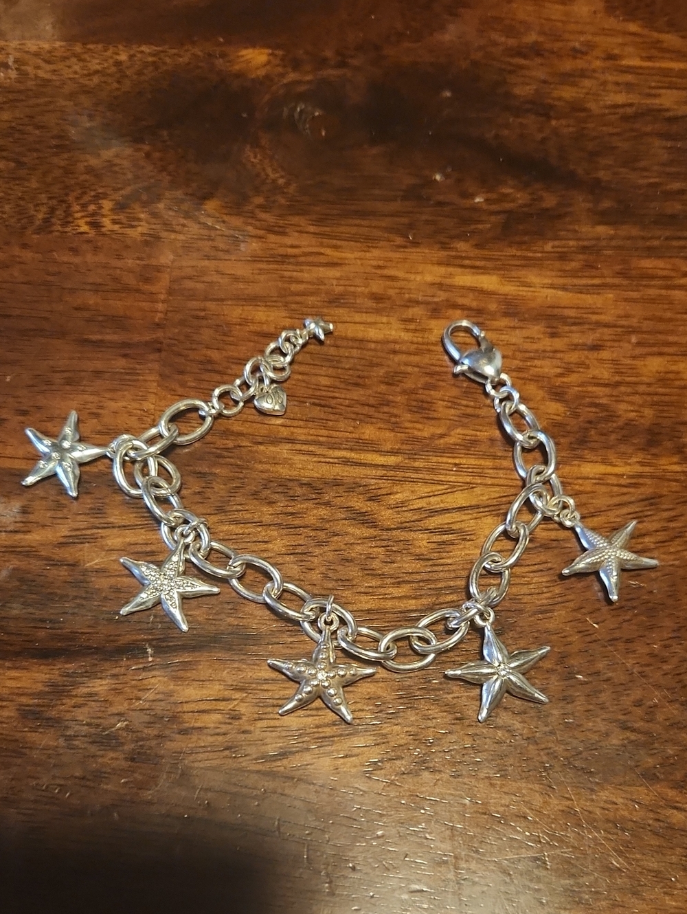 Brighton Silver Starfish Beach Charm Bracelet with Crystals